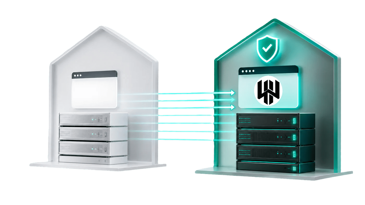 رسم توضيحي لنقل إدارة الدومين إلى Hostwover